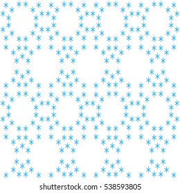 Winter background with snowflakes. Simple seamless order background of snowflake vector