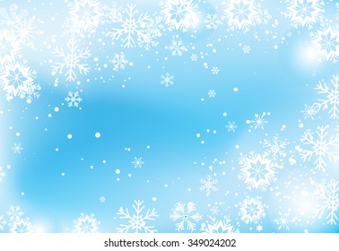 Fondo invernal con copos de nieve. Tormenta de nieve