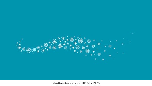 Winter Background With Snowflakes Swirl, Snow, Stars, Design Elements