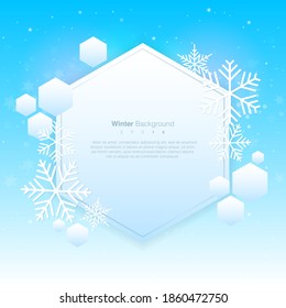 Winter Background With Snowflakes. Vector EPS 10