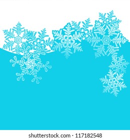 Winter background, snowflakes - vector illustration