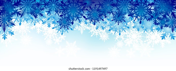 Winter background, snowflakes - vector illustration