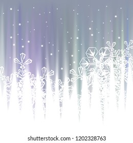 Winter background, snowflakes - vector illustration