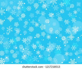 Winter Background With Snowflakes. Vector Illustration