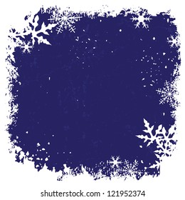 Winter background, snowflakes - vector illustration