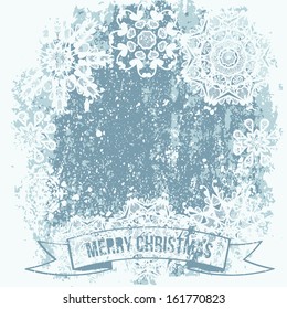 Winter background with snowflakes. Vector illustration