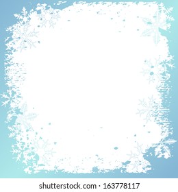 Winter background, snowflakes - vector illustration