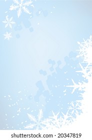 Winter background, snowflakes - vector illustration