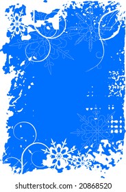 Winter background, snowflakes - vector illustration