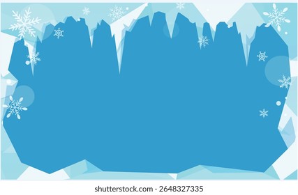 Winter background with snowflakes. Vector illustration. EPS 10
