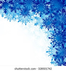 Winter background, snowflakes - vector illustration