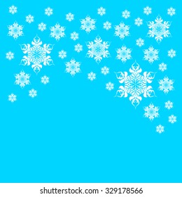 Winter background with snowflakes. Vector illustration.