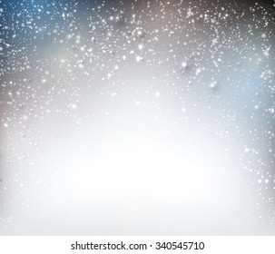 Winter background with snowflakes. Vector illustration.