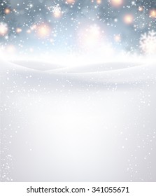 Winter background with snowflakes. Vector illustration.