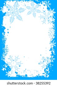 Winter background, snowflakes - vector illustration