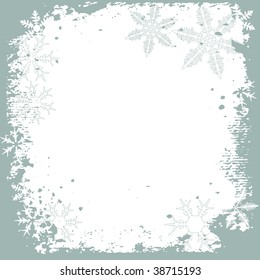 Winter background, snowflakes - vector illustration