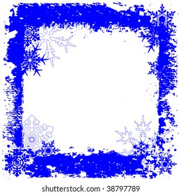 Winter background, snowflakes - vector illustration