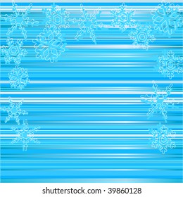 Winter background, snowflakes - vector illustration
