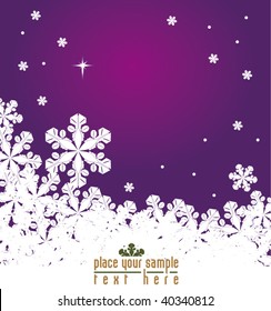 Winter background, snowflakes - vector illustration