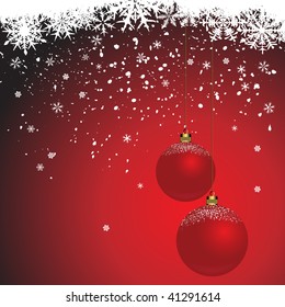 Winter background with snowflakes - vector illustration