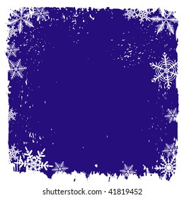 Winter background, snowflakes - vector illustration