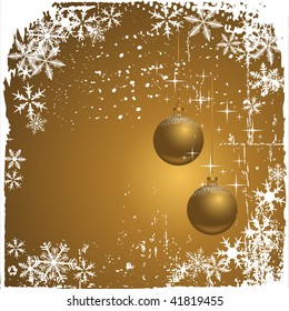 Winter background with snowflakes - vector illustration