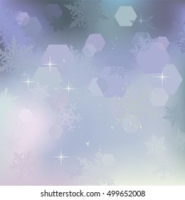 Winter background, snowflakes - vector illustration