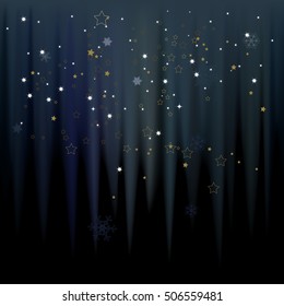 Winter background, snowflakes - vector illustration