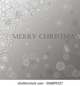 Winter background with snowflakes. Vector illustration