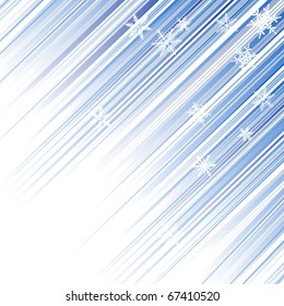 Winter background, snowflakes - vector illustration