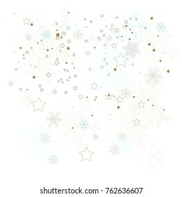 Winter background, snowflakes - vector illustration