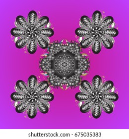 Winter background with snowflakes. Vector ornamental background.
