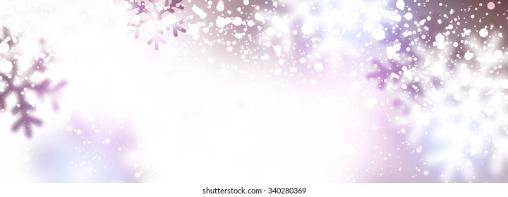 Winter background with snowflakes. Vector paper illustration.