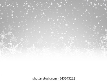 Winter background with snowflakes. Vector paper illustration.