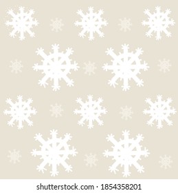 
Winter background with snowflakes in warm colors
