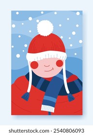 Winter background for social media. Abstract winter banner. Vector design of winter season element for greeting card or post advertising template