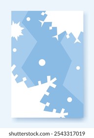 Winter background for social media. Abstract winter banner with falling snowflakes. Vector design of winter season elements for greeting card or post advertising template