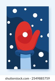 Winter background for social media. Abstract winter banner. Vector design of winter season element for greeting card or post advertising template