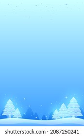 Winter background theme copy space vector illustration
