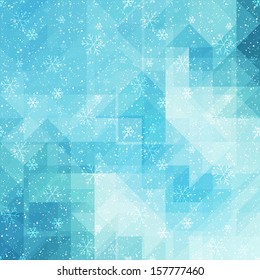 Winter background with triangle texture