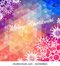 Winter background with triangle texture