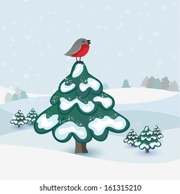 Winter background in vector