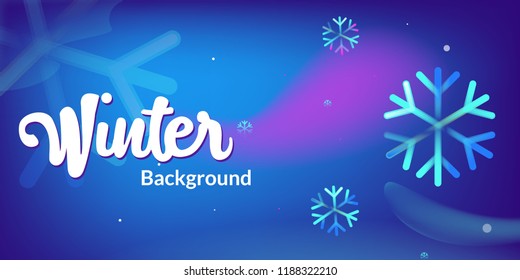 Winter background. vector banner background with snow.