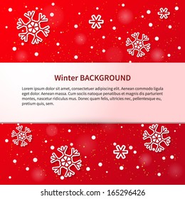 Winter background. Vector illustration. 