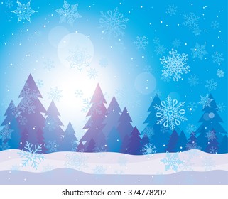 Winter background. Vector illustration.