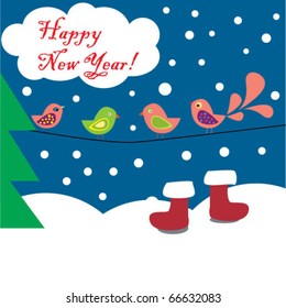 Winter background . Vector illustration