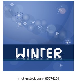 winter background vector illustration