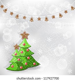 Winter background. Vector  illustration. EPS10.