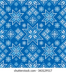 Winter background. Vector seamless pattern. Christmas pattern.