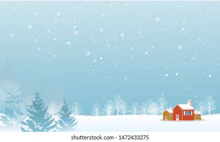 Winter Background when snow is fall